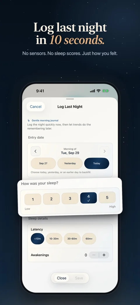SleepLedger: official App Store screenshot